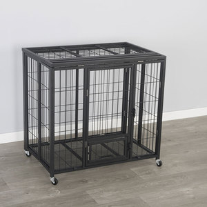 Iron <strong>Wire</strong> PP <strong>Dog</strong> <strong>Cage</strong> Outdoor/Indoor Breathable Powder-Coated Large Classic Modern Simple <strong>Foldable</strong> Horizontal Sliding Box Packed - Product Image 6