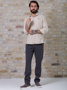Men Fall Winter Straight <b>Chino</b> Pants Black Casual <b>Elastic</b> <b>Waist</b> Cotton - Product Image 4