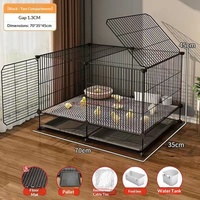 Cage à poulets modulaire renforcée anti-loutre, ensemble complet tout-en-un pour poussins, avec mangeoire, abreuvoir, plateau et tapis, pour élevage intérieur