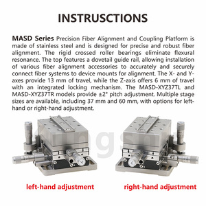 Plateforme d'alignement et de couplage de précision pour fibres optiques série Kungshu <span class=keywords><strong>MASD</strong></span> avec axes XYZ et réglage de la pitch - Product Image 4