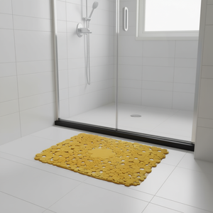 Tapis antidérapant Fleurs 53 x 53 cm Vert Acide Tapis de bain - Product Image 3