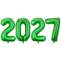2027 Nummer 16/32/40 Zoll Folienballon für Silvester 2027 Festivalparty-Zubehör