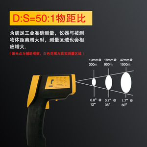 Teckman Infrared <b>Thermometer</b> TM920 TM950 High Temperature Industrial LCD Display Portable Temperature Measuring Instrument - Product Image 4