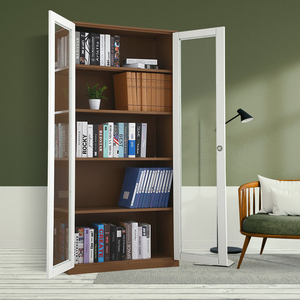 Gabinete de almacenamiento de archivos de muebles de oficina de acero de 2 puertas de diseño elegante moderno, archivador de Metal para el hogar, oficina, escuela, supermercado - Product Image 2