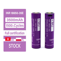 Batería de Litio MU INR18650-35E 18650 de 3500mAh 3.7V Recargable con Puerto Tipo-C Opcional para Linterna y Banco de Energía