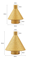 Foret diamanté 3-en-1 pour carreaux de porcelaine, marbre, granit, quartz, surfaces dures-pour percer, chanfreiner et polir
