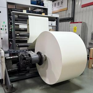 Rouleau géant de papier couché PE en pâte de bois vierge 150-320 GSM, haute rigidité, largeur personnalisée, OEM ODM pour la fabrication de gobelets et de bols en papier - Product Image 1