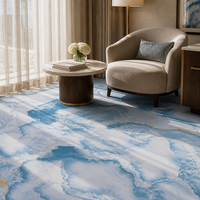 Tapis d'hôtel de luxe, design personnalisé 3D, tapis imprimé en nylon pour chambre d'hôtel 5 étoiles