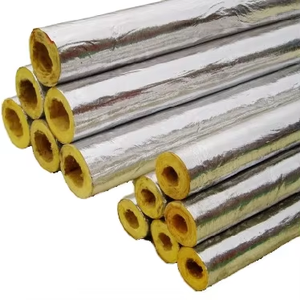 Tuyau en <span class=keywords><strong>laine</strong></span> de <span class=keywords><strong>verre</strong></span> de haute qualité feuille d'aluminium ignifuge fibre de <span class=keywords><strong>verre</strong></span> et matériau en fibre de <span class=keywords><strong>verre</strong></span> pour les projets de construction - Product Image 1