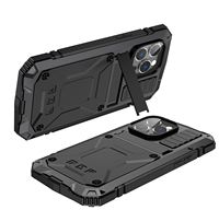 Vente en gros, coque de téléphone complète de luxe robuste Armor 360 pour iPhone 14 Pro Max 14Plus 13 12 11 housse antichoc en aluminium métallique