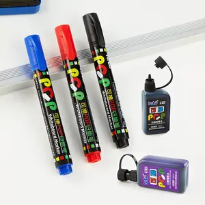 Navulbare Inkt Whiteboard Nat Uitwisbaar Whiteboard Pen Droog Wissen Markeringen Whiteboard Inkt Droog Wissen School Whiteboard Marker