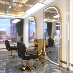 Station de coiffure Double <span class=keywords><strong>face</strong></span> pour Salon de coiffure, <span class=keywords><strong>miroir</strong></span> de meubles, lumière Led, <span class=keywords><strong>miroir</strong></span> en métal pour Salon de coiffure - Product Image 1