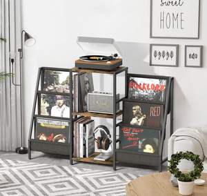 Table <span class=keywords><strong>de</strong></span> tourne-disque avec stockage <span class=keywords><strong>de</strong></span> <span class=keywords><strong>disques</strong></span> <span class=keywords><strong>vinyles</strong></span> jusqu'à 280 Album Cabinet d'enregistrement <span class=keywords><strong>pour</strong></span> audio stéréo multimédia - Product Image 6