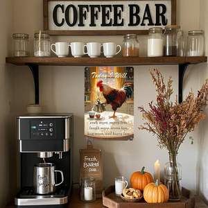 <span class=keywords><strong>Plaque</strong></span> en aluminium décorative pour <span class=keywords><strong>cuisine</strong></span>, motif coq, 12x8 pouces, convient pour la maison, la <span class=keywords><strong>cuisine</strong></span>, le bureau, le café, la zone café - Product Image 6