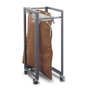 Porte-sac à feuilles grises JH-Mech Porte-sac <span class=keywords><strong>poubelle</strong></span> indestructible en acier au carbone de qualité supérieure <span class=keywords><strong>sur</strong></span> roulettes - Product Image 4