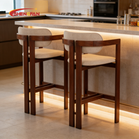 Vente directe d'usine, style simple, chaise de bar en bois massif, fauteuil, tabouret de bar en bois, chaises de salle à manger pour la maison et la cuisine