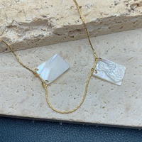 Collier pendentif en acier inoxydable avec coquille de perle blanche naturelle, Jésus, Notre-Dame, Vierge, pour femmes