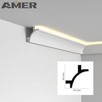 Plinthe en mousse PS de haute qualité Bingjie OEM, résistante à l'humidité, pour la maison et le bureau, surface lisse, design moderne