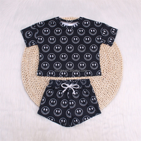 Vente en gros Ensemble de vêtements deux pièces pour enfants Ensembles de vêtements en coton à manches courtes pour enfants et garçons