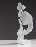 Le silence est or abstrait artisanat décoration Art déco Design figurine en résine pour salon TV et armoires à vin Installation douce
