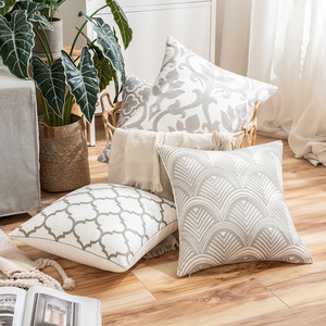 Personnalisation d'usine <span class=keywords><strong>originale</strong></span> géométrique brodé taie d'oreiller plusieurs options de couleur à la main broderie <span class=keywords><strong>housse</strong></span> de coussin - Product Image 4