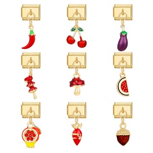 Pulseras de Moda Creativas Italianas Hechas a Mano con Accesorios Inspirados en Frutas y Verduras - Product Image 4