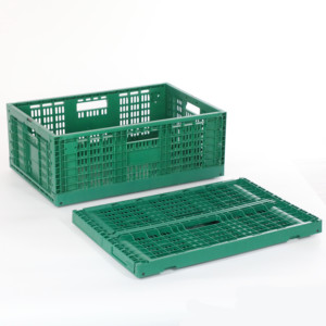 Tùy chỉnh màu sắc sinh thái thân thiện gấp bao bì có thể gập lại nhựa lưu trữ Crate với xử lý cho rau - Product Image 1