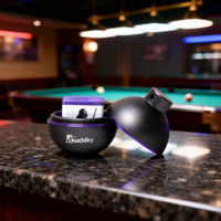Billard-Kreide-Set Pool-Snooker-Kreidewürfel mit Rundem Kreidehalter Mattschwarze Schutzhülle 4 Farben