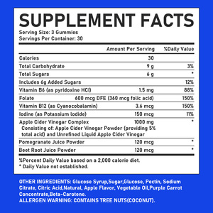 Highly Effective Digestive Support <b>Supplement</b> with Vitamins Fat Burning Apple Cider Vinegar Gummies Boost Vitality Gummies - Product Image 2