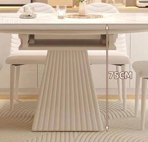 Tavolo da Pranzo Allungabile in Legno Massello, Ovale e Trasformabile, <span class=keywords><strong>Arredamento</strong></span> Minimalista Salvaspazio per Hotel e Piccoli Appartamenti - Product Image 4
