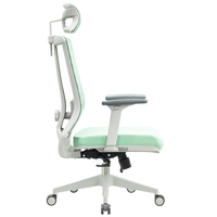 Chaise de bureau ergonomique pivotante en maille respirante avec support lombaire, idéale pour atelier moderne, hauteur réglable, mécanisme 3 positions, direct usine