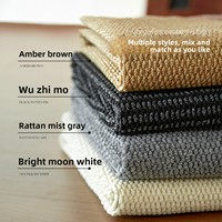 Tapis synthétique HENGJIU en faux sisal jute, lavable en machine, couleur unie, anti-rayures, sans perte de fibres, durable, pour salon