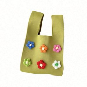 Sac à main en crochet au design tendance, mini sac à main mignon pour femmes, sac fourre-tout tricoté - Product Image 6