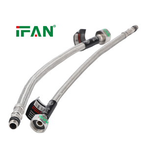 IFAN Échantillon gratuit Tuyau flexible de toilette en acier inoxydable tressé personnalisé Tuyau de plomberie durable tressé pour cuisine salles de bain - Product Image 1