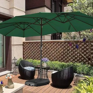 <span class=keywords><strong>Sombrilla</strong></span> gemela de doble cara para patio/SOL/playa de diseño moderno directa de fábrica para muebles de exterior, uso en parque y jardín - Product Image 5