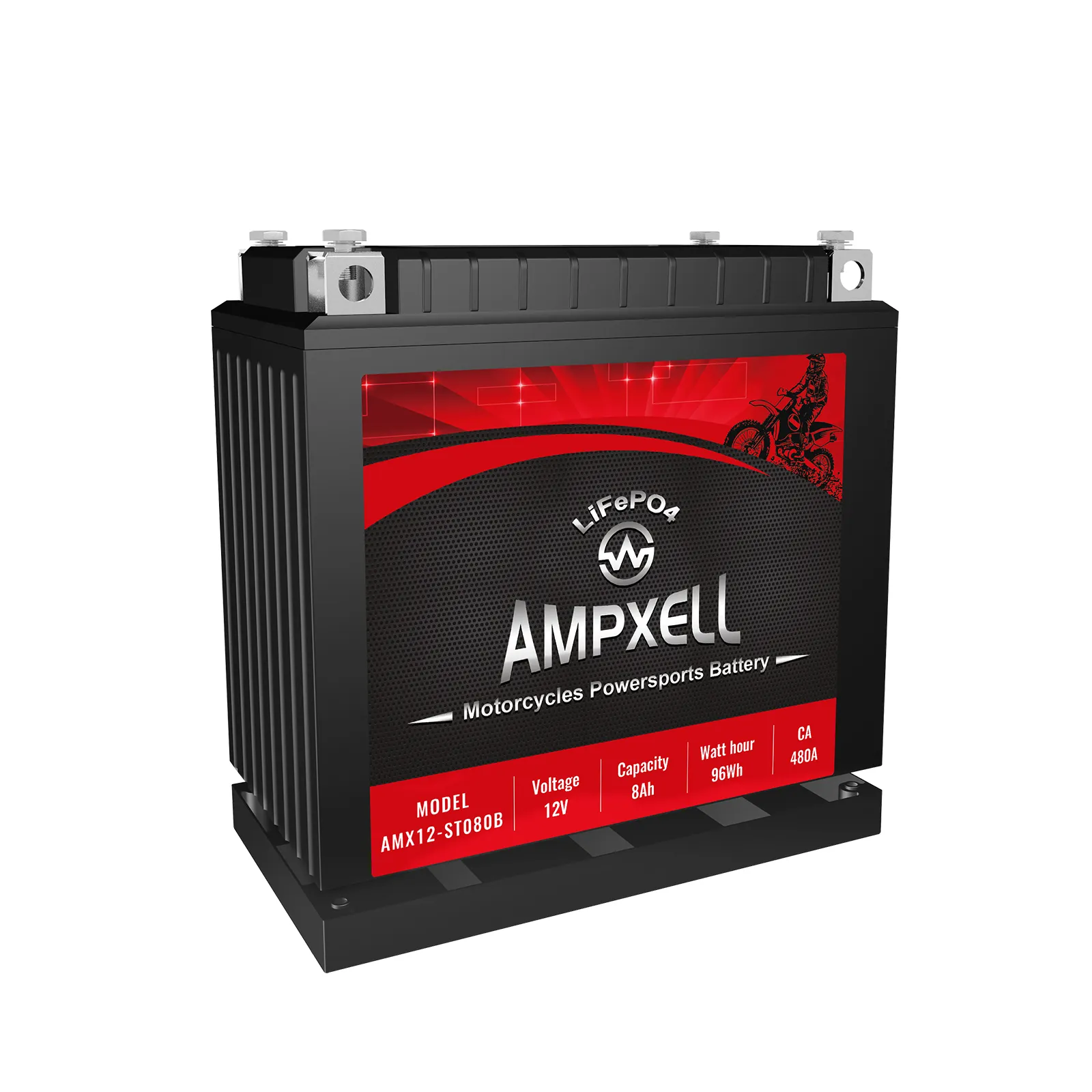 AMPXELL-baterías de arranque para motocicleta, 12V, 8Ah, 102Wh, recargables, para generador de arranque eléctrico, Honda, Kawasaki