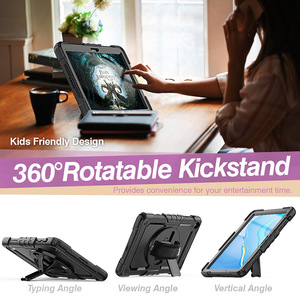 Couverture protecteur d'écran, avec sangles, pour les mains et les épaules, étui pour Huawei <span class=keywords><strong>MatePad</strong></span> <span class=keywords><strong>T10S</strong></span> 10.1, T10, 9.7, 2020 et 360, à poignée rotative - Product Image 2