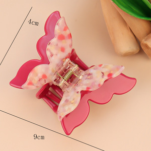Pinza de Pelo de Acetato de Doble Capa Estilo Francés <span class=keywords><strong>Popular</strong></span> YJL, Pinza de Pelo de Mariposa Personalizada, Exquisita, Romántica y Elegante para Niñas - Product Image 5