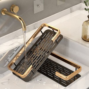 壁に取り付けられたアルミ吊りシャワーキャディー防水粘着金属製バスルーム棚 - Product Image 4