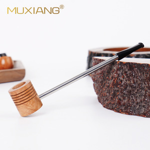 Muxiang Wood Tobacco Pipe Straight Type Solid Wood Smoking Pipe For Personal Gift - Product Image 4