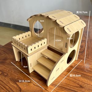 Grande Casetta Portatile in Legno Stile Moderno per Criceti, Pappagalli e Porcellini d'India - Rifugio Tutto-in-Uno Spazioso per Animali Domestici - Product Image 1