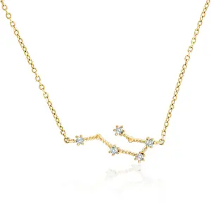 Lefeng Großhandel 925 Sterling Silber Sternzeichen Halskette benutzer definierte günstige Preis Astrologie Halskette für Frauen