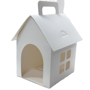 Caja de Regalo Plegable en Forma de Casa para Perros, Hecha de Cartón Ecológico Reutilizable, para Artículos de Fiesta y Recuerdos de Adopción de Mascotas - Product Image 1
