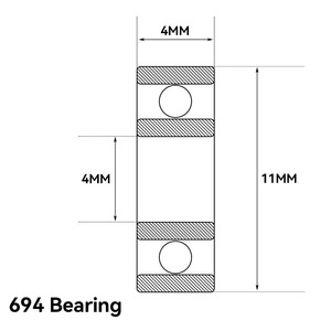 694ZZ 694RS Üretim Fabrikası Derin Kanal Bilyalı Rulmanlar Pencere Tekerleği Rulmanları Fitness Ekipmanları Rulmanları Motor Rulmanları 4*11*4 - Product Image 4