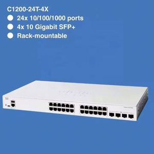 C1200-24T-4G Cisco Catalyst 24 ports Gigabit gérés avec liaison montante 10G SFP+ Couche 3 Original Neuf - Product Image 5