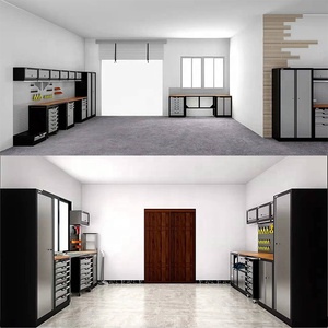 Sistemi di armadi da garage sistema di gestione degli attrezzi banco da lavoro in acciaio con cassetti - Product Image 5