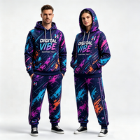 Sweat-shirt en polyester à impression numérique résistante à la décoloration pour hommes et femmes, impression intégrale personnalisée pour événements d'équipe et merchandising - Commande urgente
