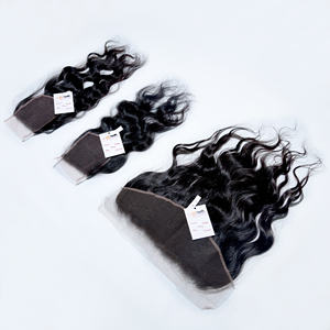 Extensiones de Cabello Indio Virgen de Primera Calidad, Cabello Brasileño y Peruano con Frontal HD, Extensiones de Cabello Humano de Templo Indio - Product Image 1