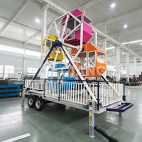 Atracciones de Parque de Diversiones: La Nueva Mini Rueda de la Fortuna con Color Personalizado, Música y Movimiento, Ideal para Fiestas Infantiles al Aire Libre