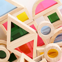 Missxiair-blocs de construction en bois pour enfants, arc-en-ciel, briques créatives colorées, puzzle, jouet éducatif précoce pour bébé